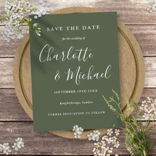 Postale Carte de sauvegarde de mariage à signature simple