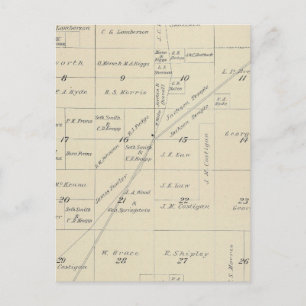 Postale Carte de section du comté de T23S R23E Tulare
