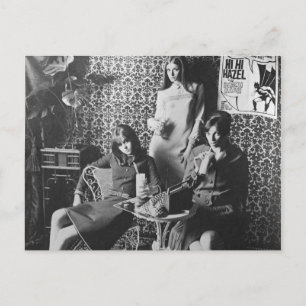 Postale Carte de sécurité Milkshake girls Vintage