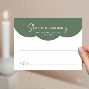 Postale Carte de souvenir de service funéraire, partager u