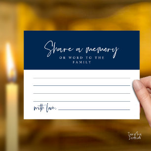 Postale Carte de souvenir de service funéraire, partager u