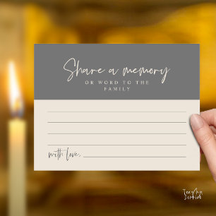 Postale Carte de souvenir de service funéraire, partagez u
