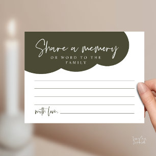 Postale Carte de souvenir de service funéraire, partagez u