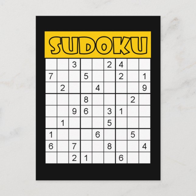 Postale Carte de Sudoku (Devant)