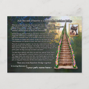 Postale Carte de sympathie de perte de poème de Rainbow Br