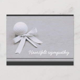 Postale Carte de Sympathie Golf pour un golfeur avec balle