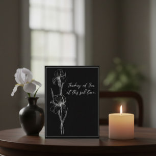 Postale Carte de sympathie personnalisable avec Iris à mai