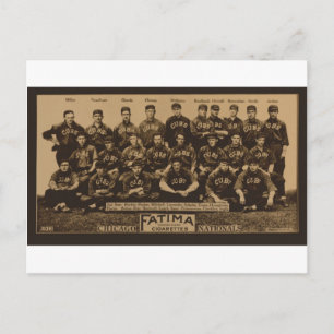 Postale Carte de tabac Fatima de l'équipe des Cubs de Chic