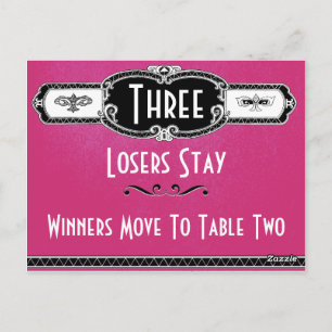 Postale Carte de table Bunco Art Déco vintage #3