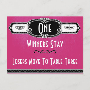 Postale Carte de table de Bunco Art Déco Vintage #1