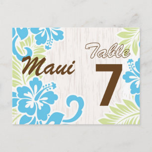 Postale Carte de table Hawaiian Tropical Turquoise