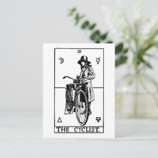 Postale Carte de Tarot Cycliste Illustration de Vélo Vinta