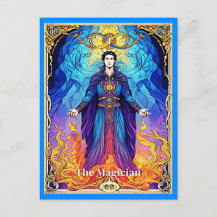 Postale Carte de Tarot Le Magicien