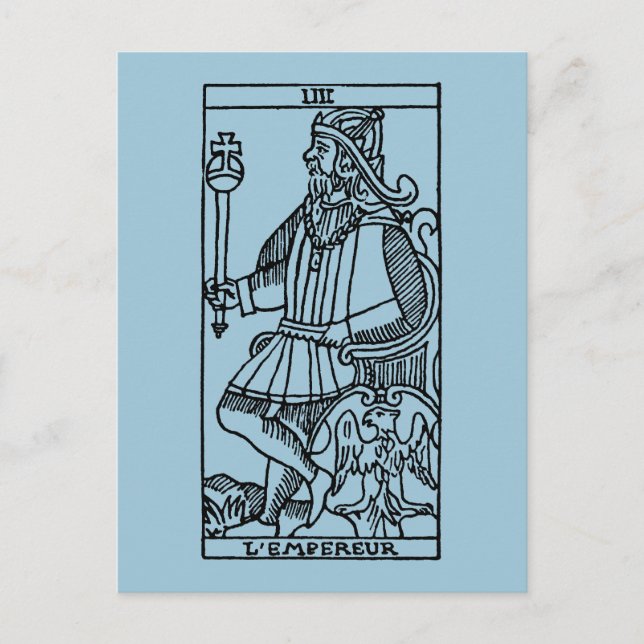 Postale Carte de tarot : L'empereur (Devant)