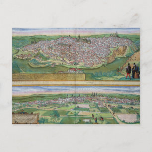 Postale Carte de Tolède et Valladolid, de 'Civitates Orbi