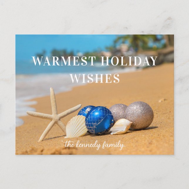 Postale Carte de vacances Christmas Coastal Beach (Devant)