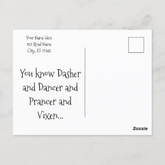 Postale Carte de vacances de Noël Reindeer Market Sauser