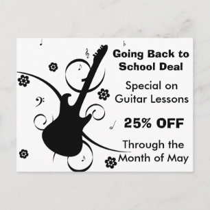 Postale Carte de vente de leçons de guitare