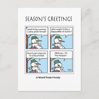 Postale Carte de voeux A Snowman Talks