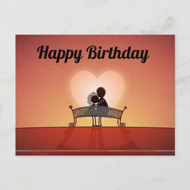 Postale Carte de vœux d'anniversaire  (Devant)