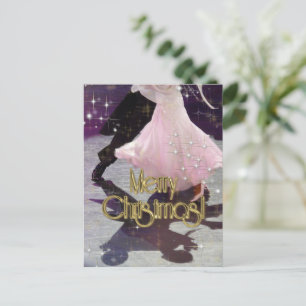 Postale Carte de vœux de danseurs pour Noël