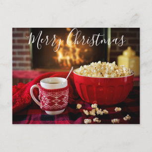 Postale Carte de vœux de Noël Cozy Fire