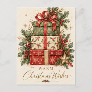 Postale Carte de vœux de Noël festive