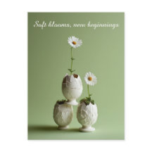 Carte de vœux de Pâques Douce Printemps Minimalist