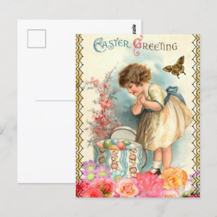 Postale Carte de vœux de Pâques vintage