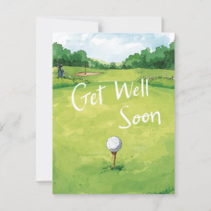 Postale Carte de vœux de rétablissement pour golfeur – Ter