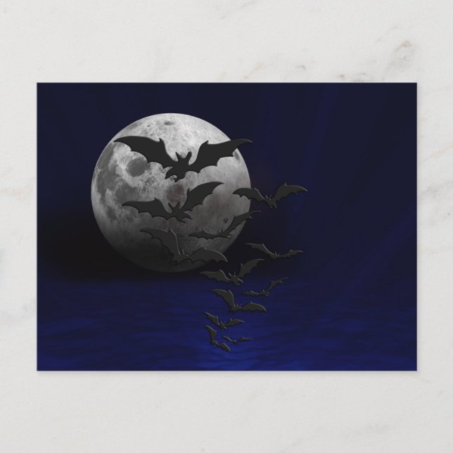 Postale Carte de vœux d'Halloween effrayante (Devant)
