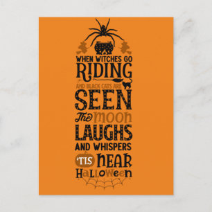 Postale Carte de vœux d'Halloween effrayante