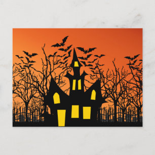 Postale Carte de vœux d'Halloween effrayante