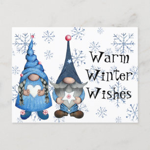 Postale Carte de vœux d'hiver chaleureux