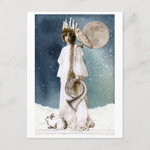 Postale Carte de voeux d'hiver de Sainte-Lucie
