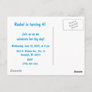 Postale Carte de vœux d'invitation d'anniversaire #Proud2B