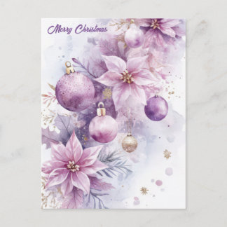 Postale Carte de vœux festive de Noël avec guirlande