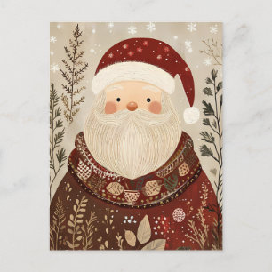 Postale Carte de vœux festive de Noël avec le Père Noël
