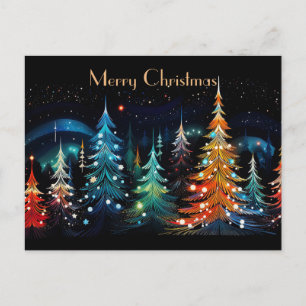 Postale Carte de voeux Festive et abstraite Arbre de Noël
