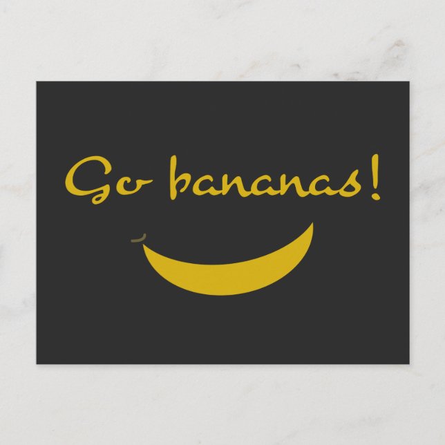 Postale Carte de voeux Go Bananas (Devant)