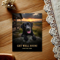 Carte de vœux Labrador Retriever pour un prompt ré