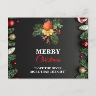 Postale Carte de vœux moderne de Noël