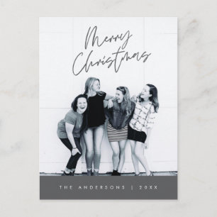 Postale Carte de vœux moderne, Joyeux Noël Photo de famill