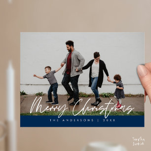 Postale Carte de vœux moderne, photo de famille pour un jo