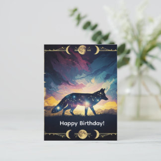 Postale Carte de voeux Mystical Fox