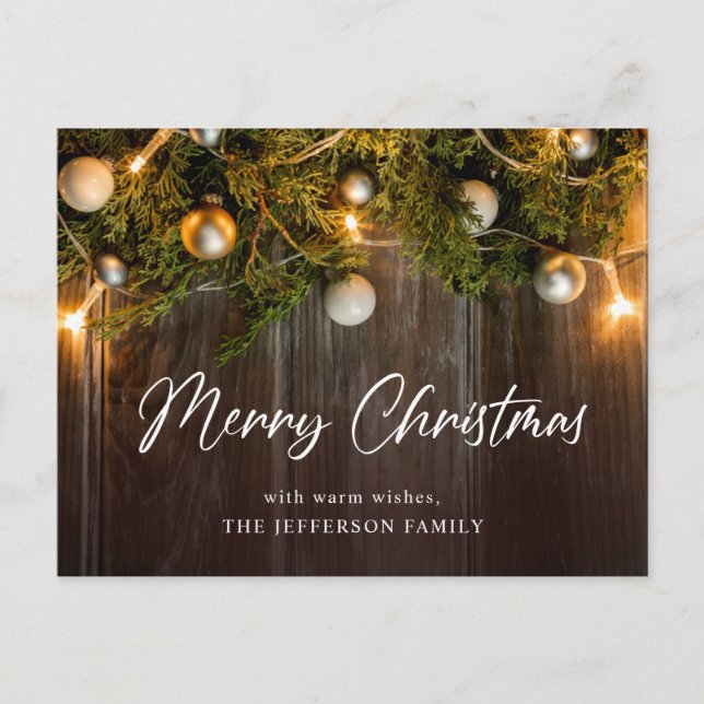 Postale Carte de voeux Noël Pine Cones (Devant)