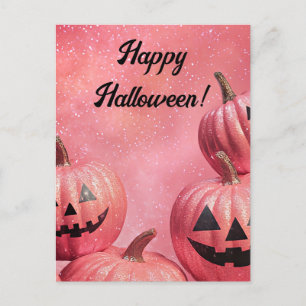 Postale Carte de voeux parties scintillant Citrouilles Hal