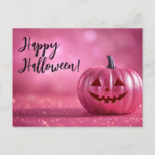 Postale Carte de voeux parties scintillant Citrouilles Hal
