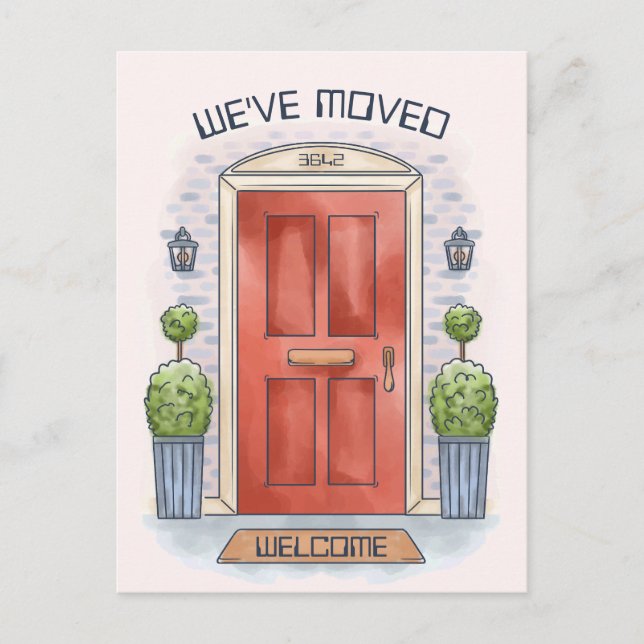 POSTALE CARTE DE VOEUX PERSONNALISÉE POUR LA PORTE D'ENTRÉ (Devant)