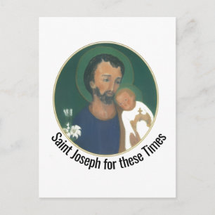 Postale Carte de vœux plate pour ces temps-ci de St. Josep